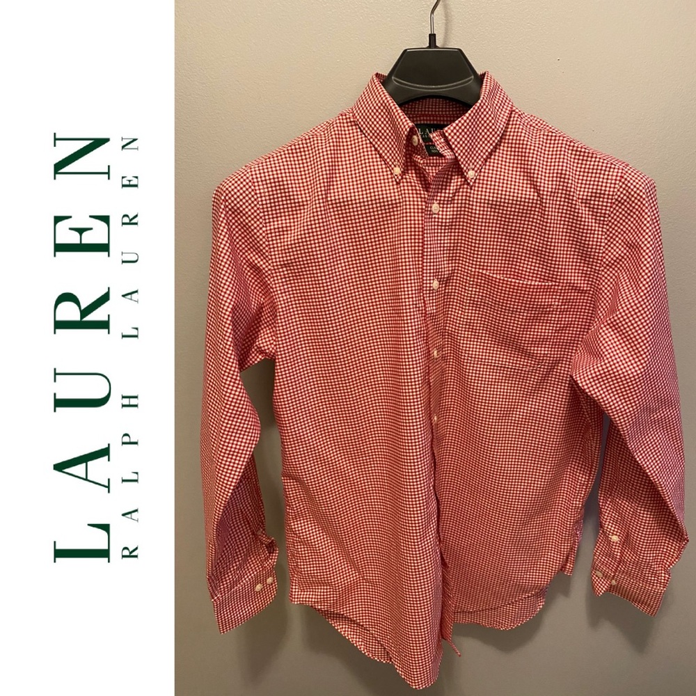 Lauren by Ralph Lauren Red Checkered 15.5 - 34/35